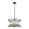 Starlight 5-Light Pendant in Charcoal with Clear Crystal Ceiling Elk Lighting 