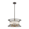Starlight 5-Light Pendant in Charcoal with Clear Crystal Ceiling Elk Lighting 