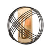 Concentric 1-Light Sconce in Oil Rubbed Bronze with Clear Crystal Beads Wall Elk Lighting 