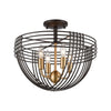 Concentric 16"w Bronze Semi Flush Mount with Clear Crystal Beads Ceiling Elk Lighting Default Value 