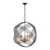 Concentric 7-Light Pendant in Oil Rubbed Bronze with Clear Crystal Beads Ceiling Elk Lighting 