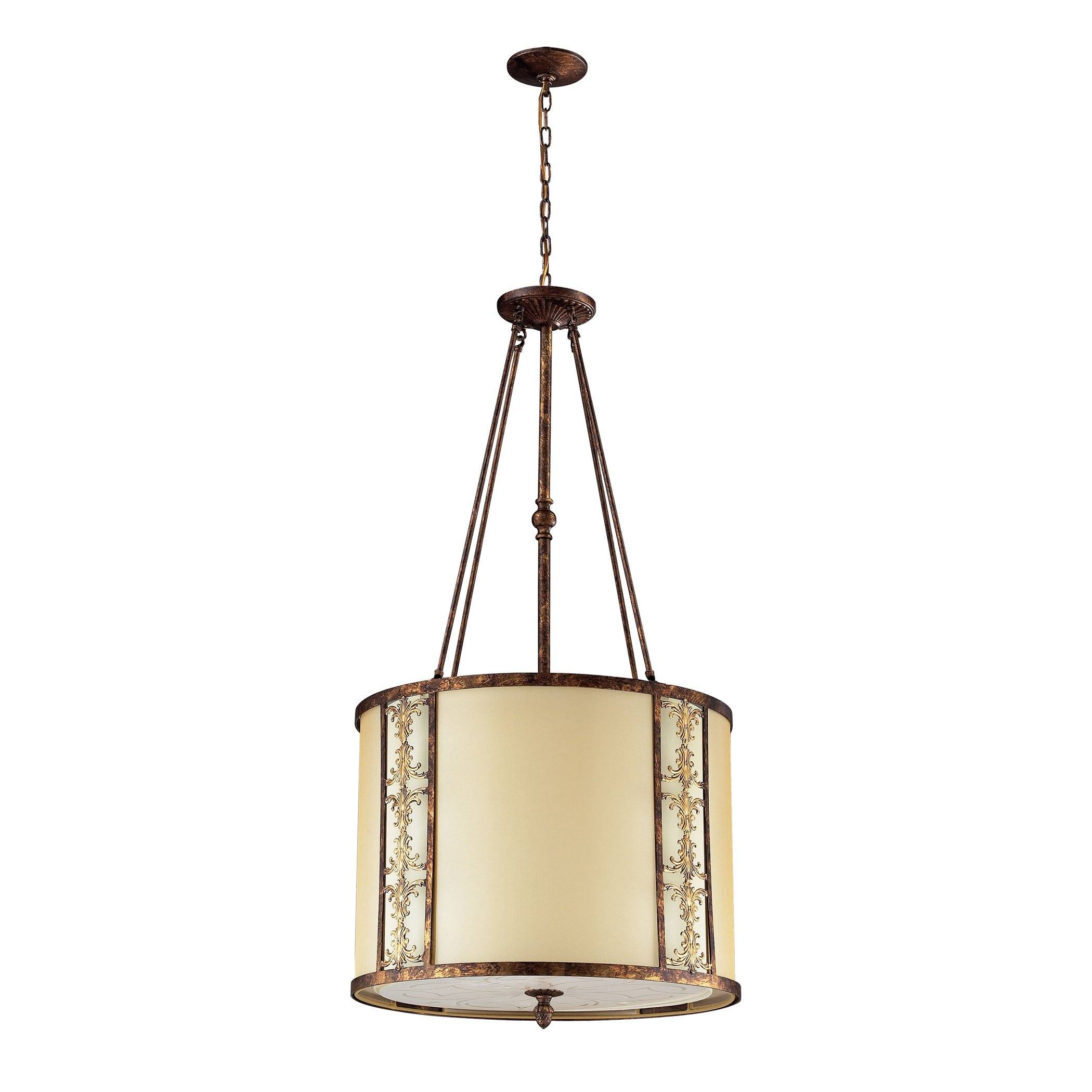 Frederick 8-Light Chandelier in Spanish Bronze Ceiling ELK Lighting 