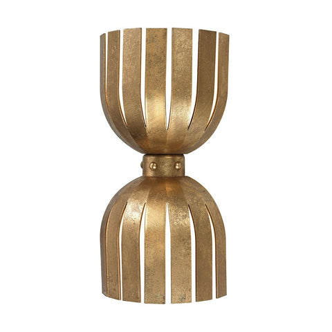 Olympia Double Wall Sconce In Gold Leaf Wall Dimond Home 