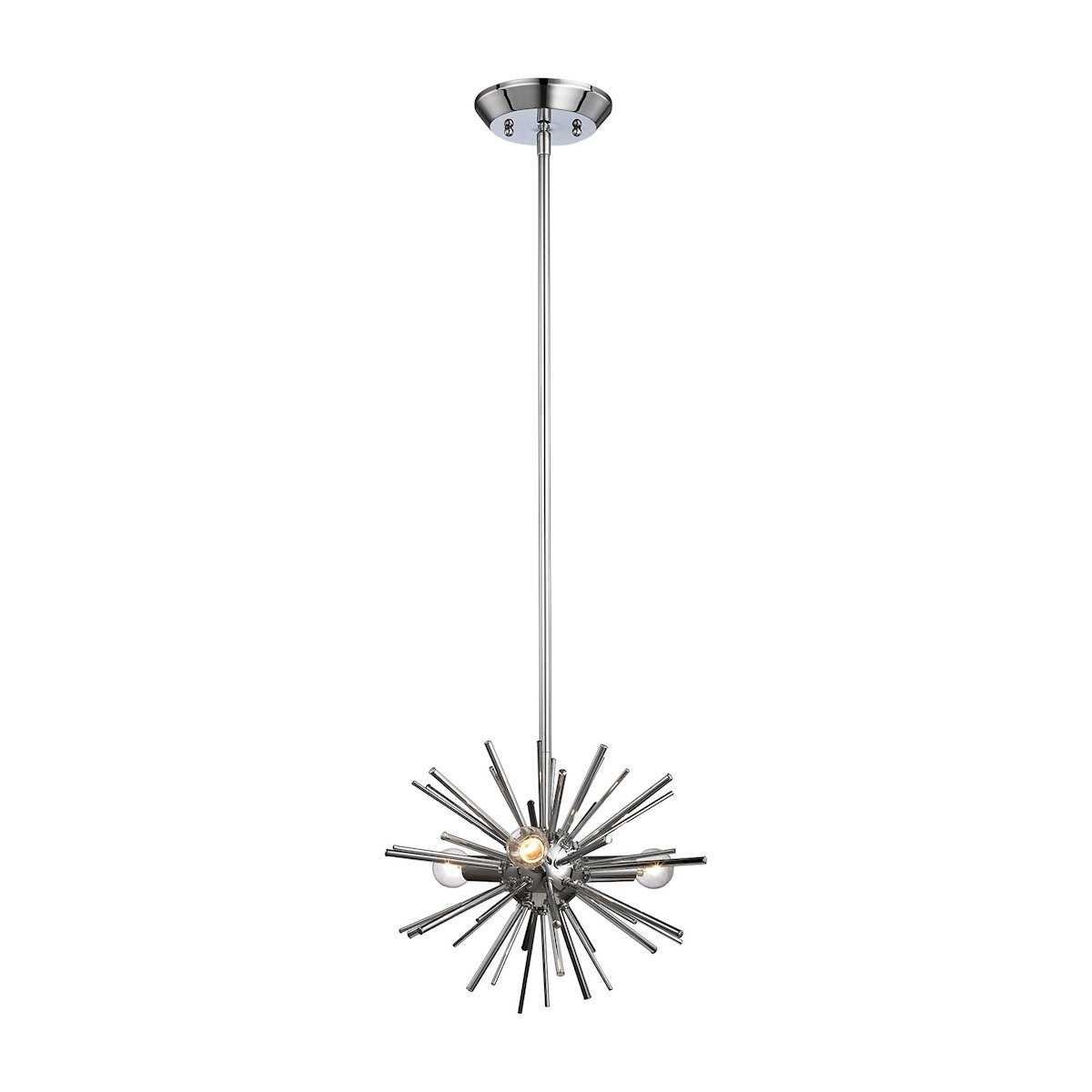 Starburst 3 Light Pendant In Chrome Ceiling Dimond Lighting 