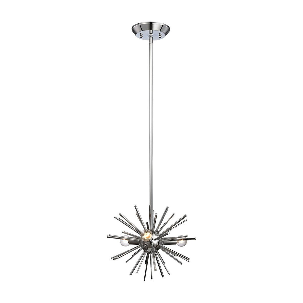 Starburst 3 Light Pendant In Chrome Ceiling Dimond Lighting 