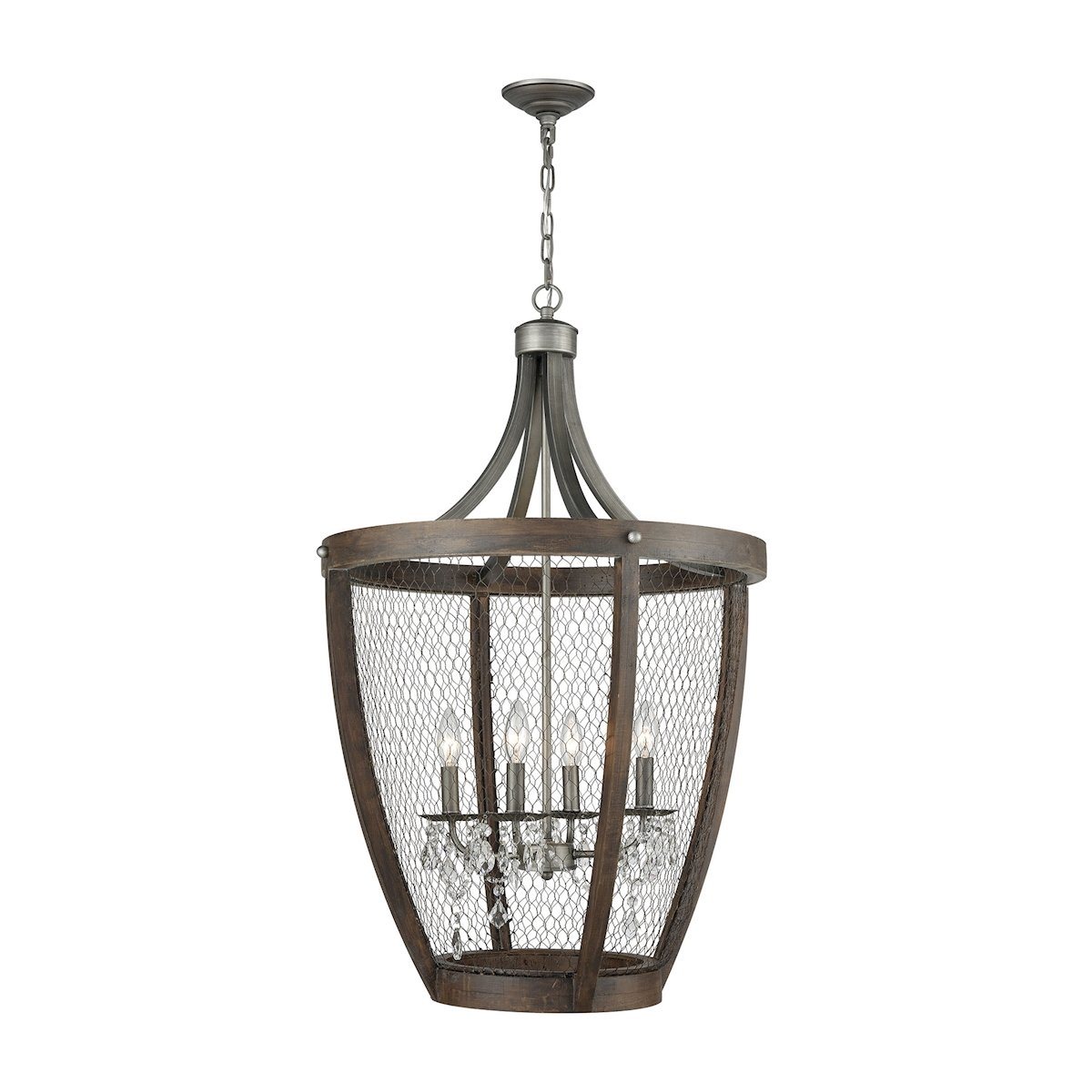 Renaissance Invention Long Basket Pendant Ceiling Dimond Lighting 