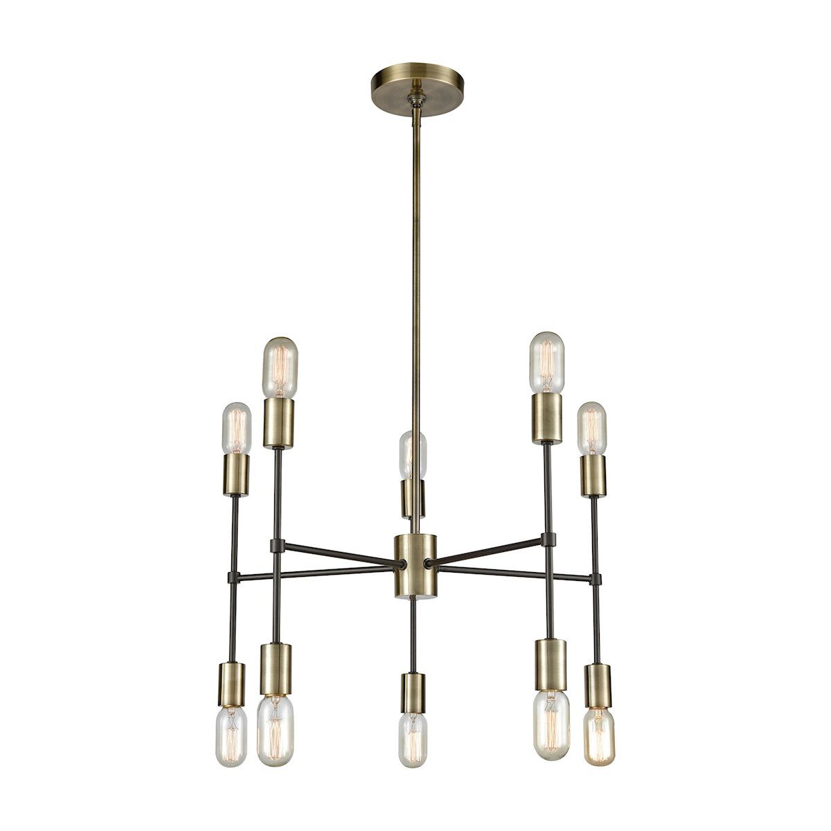 Up Down Century 10 Light Chandelier Ceiling Dimond Lighting 