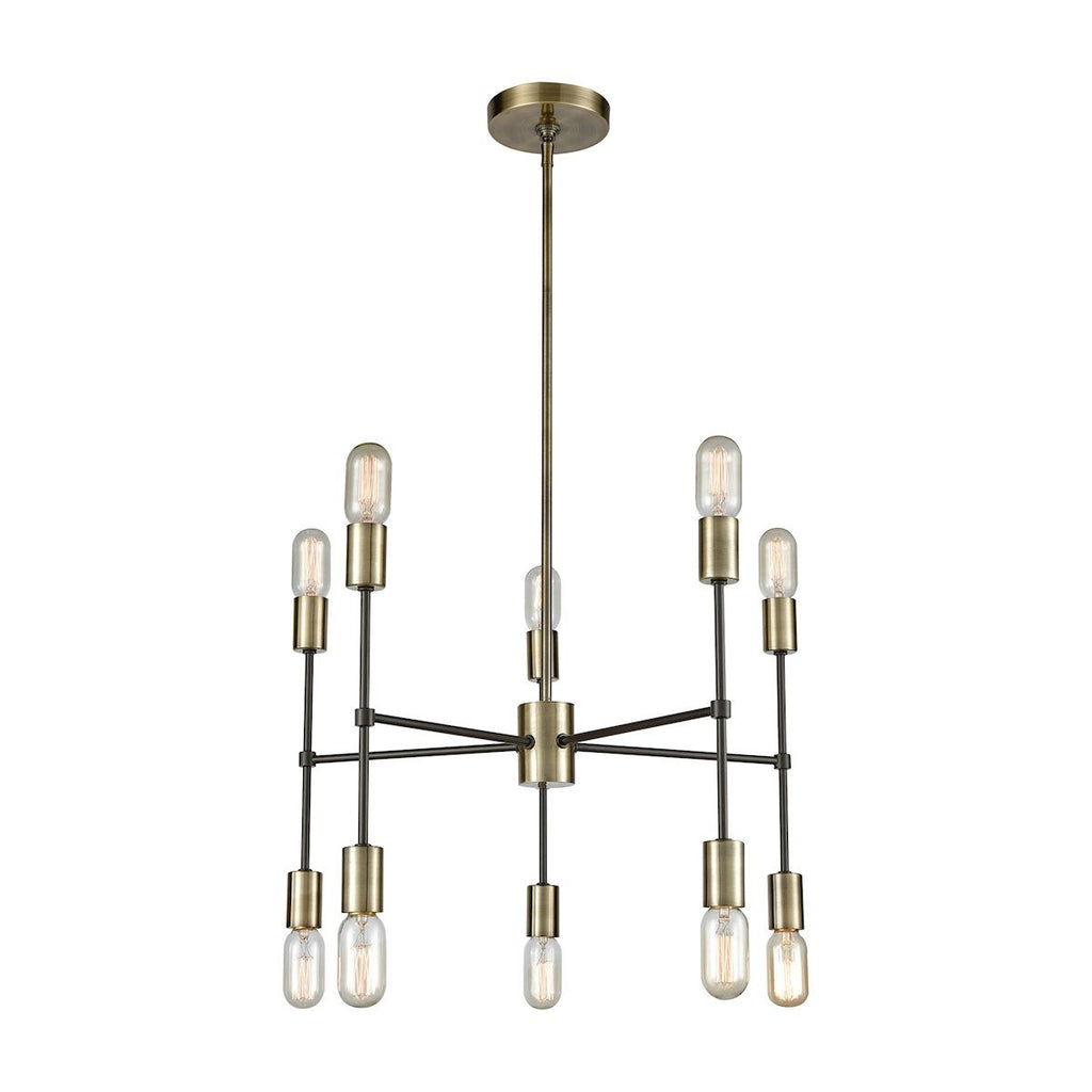 Up Down Century 10 Light Chandelier Ceiling Dimond Lighting 