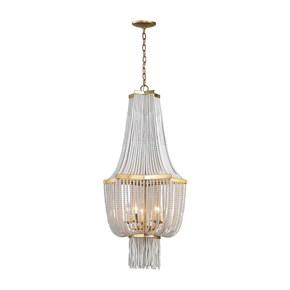 Chaumont 5 Light Chandelier In Antique Gold Leaf Ceiling Dimond Lighting 