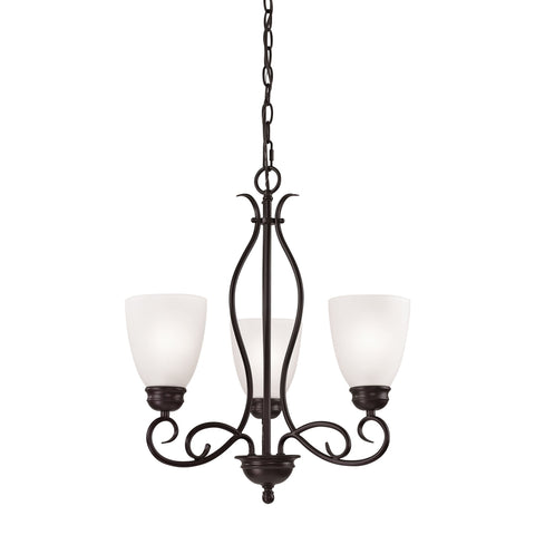 Chatham 3-Light Chandelier in in Oil Rubbed Bronze Ceiling Thomas Lighting 