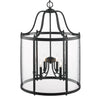 Payton 6 Light Pendant in Black with Clear Glass Ceiling Golden Lighting 