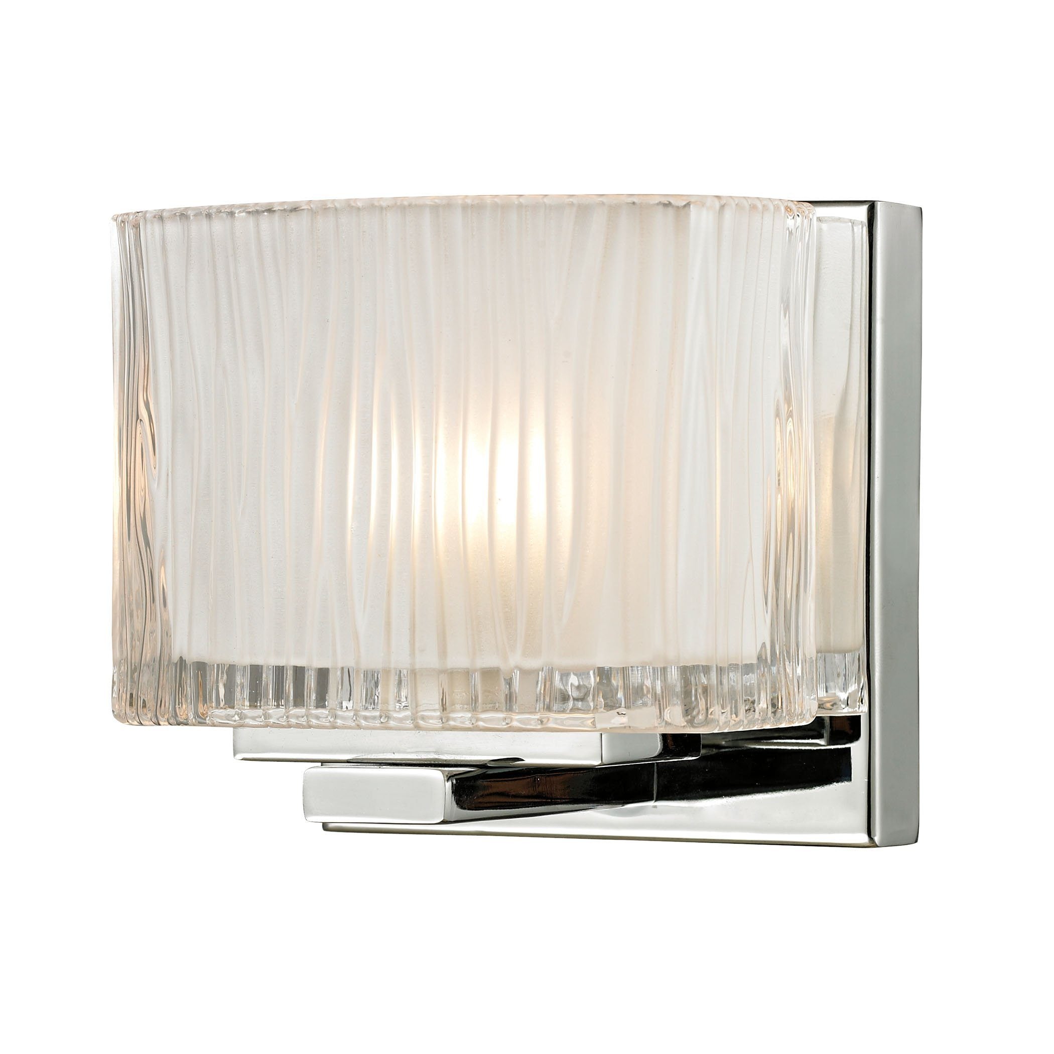 Chiseled Glass 1 Light Vanity In Polished Chrome Wall Elk Lighting 