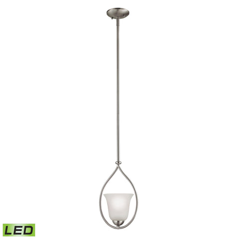 Conway 1-Light Mini Pendant in Brushed Nickel with LED Option Ceiling Thomas Lighting 