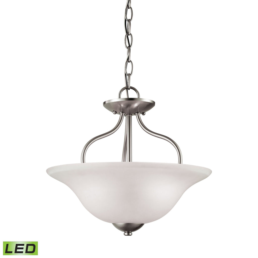 Conway 2-Light Semi Flush Mount in Brushed Nickel with LED Option Ceiling Thomas Lighting 