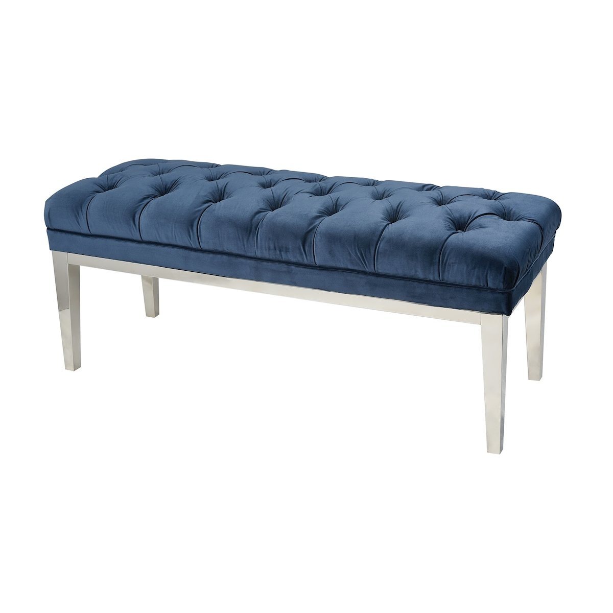 Sophie Upholstered 47" Navy Blue Bench Furniture Dimond Home 