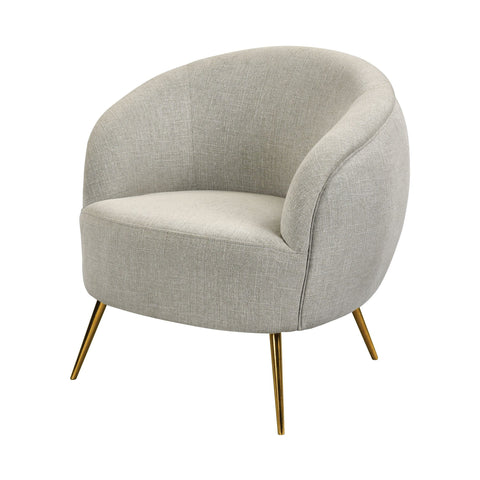 Seeming Chair in Grey Linen and Brass Furniture ELK Home 