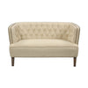Stoke Love Seat in Cream Linen and Grey Seating ELK Home 