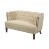 Stoke Love Seat in Cream Linen and Grey Seating ELK Home 