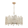 Equilibrium 6-Light Pendant in Matte Gold with Clear Crystal Ceiling Elk Lighting 