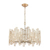 Equilibrium 6-Light Pendant in Matte Gold with Clear Crystal Ceiling Elk Lighting 