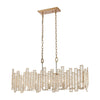 Equilibrium 5-Light Island Light in Matte Gold with Clear Crystal Ceiling Elk Lighting 