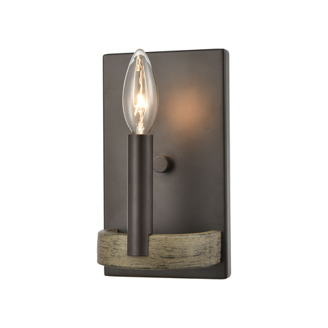 Transitions 1-Light ADA Sconce in Oil Rubbed Bronze and Aspen
