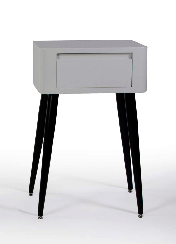 Black and White Side Table with Tall Legs