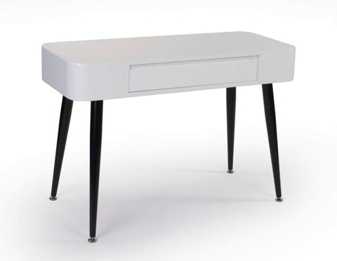 Black & White Console/Desk w/Drawer with Tall Legs