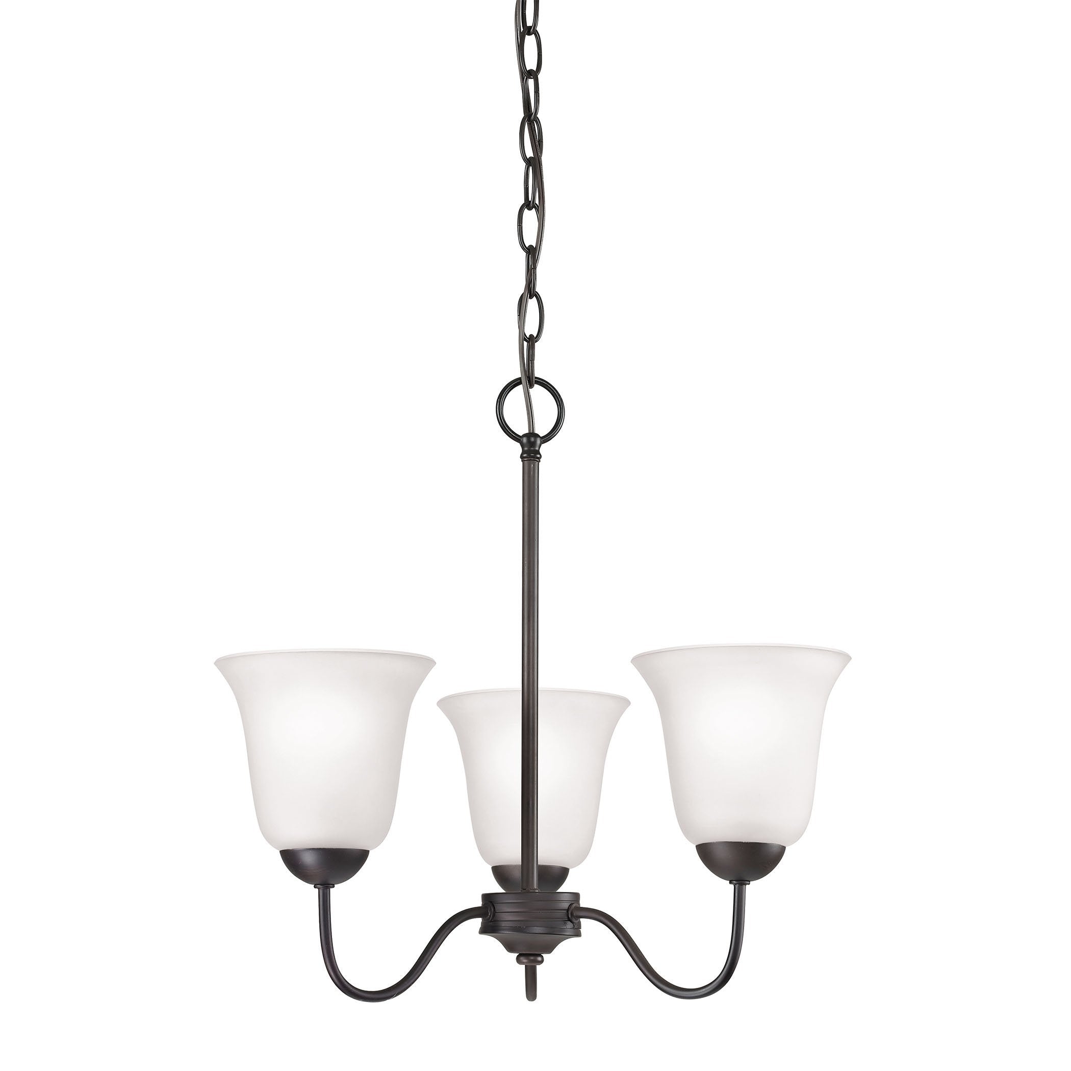 Conway 3-Light Chandelier in in Oil Rubbed Bronze Ceiling Thomas Lighting 