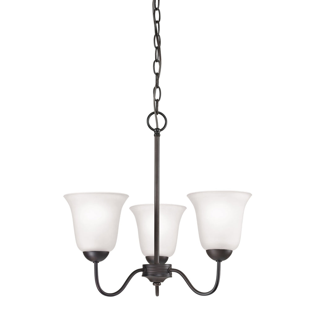 Conway 3-Light Chandelier in in Oil Rubbed Bronze Ceiling Thomas Lighting 