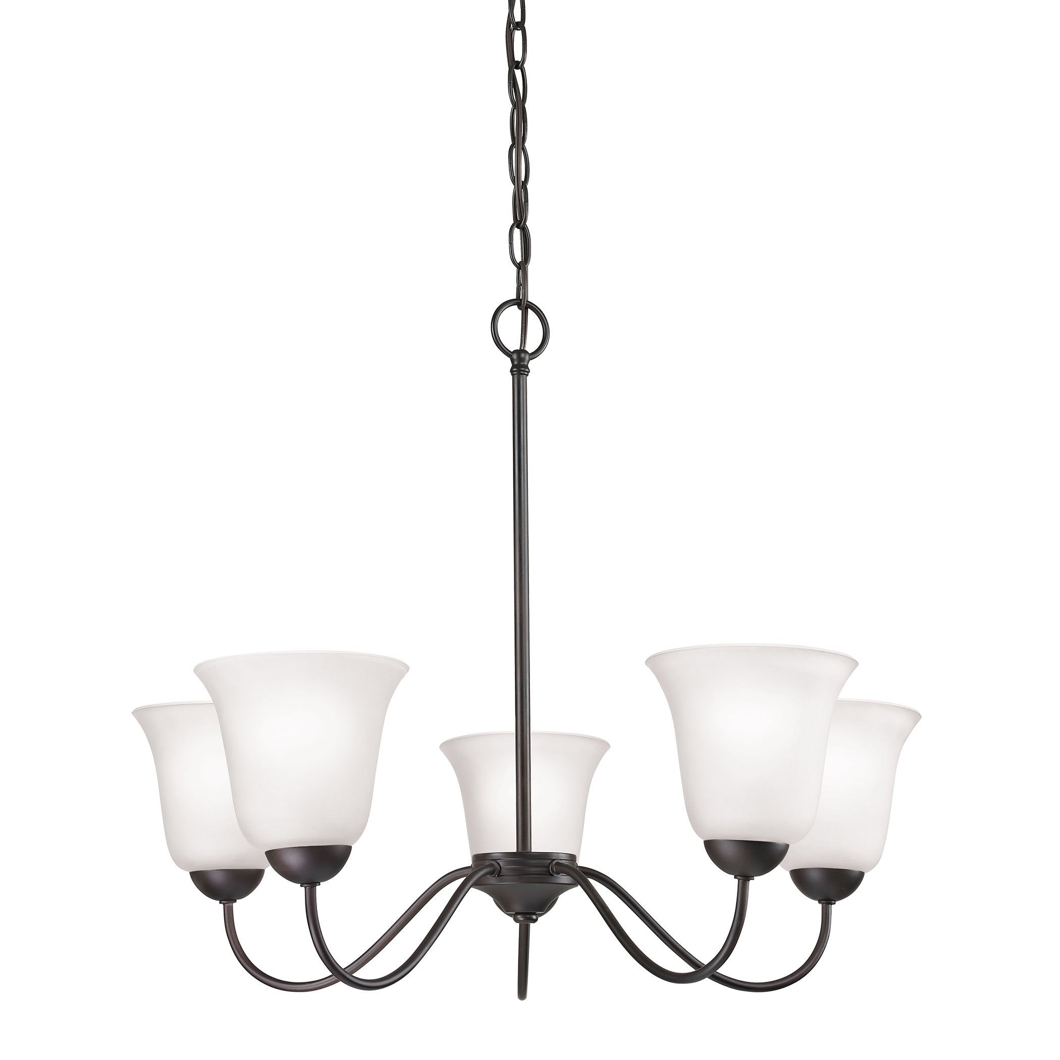 Conway 5-Light Chandelier in in Oil Rubbed Bronze Ceiling Thomas Lighting 