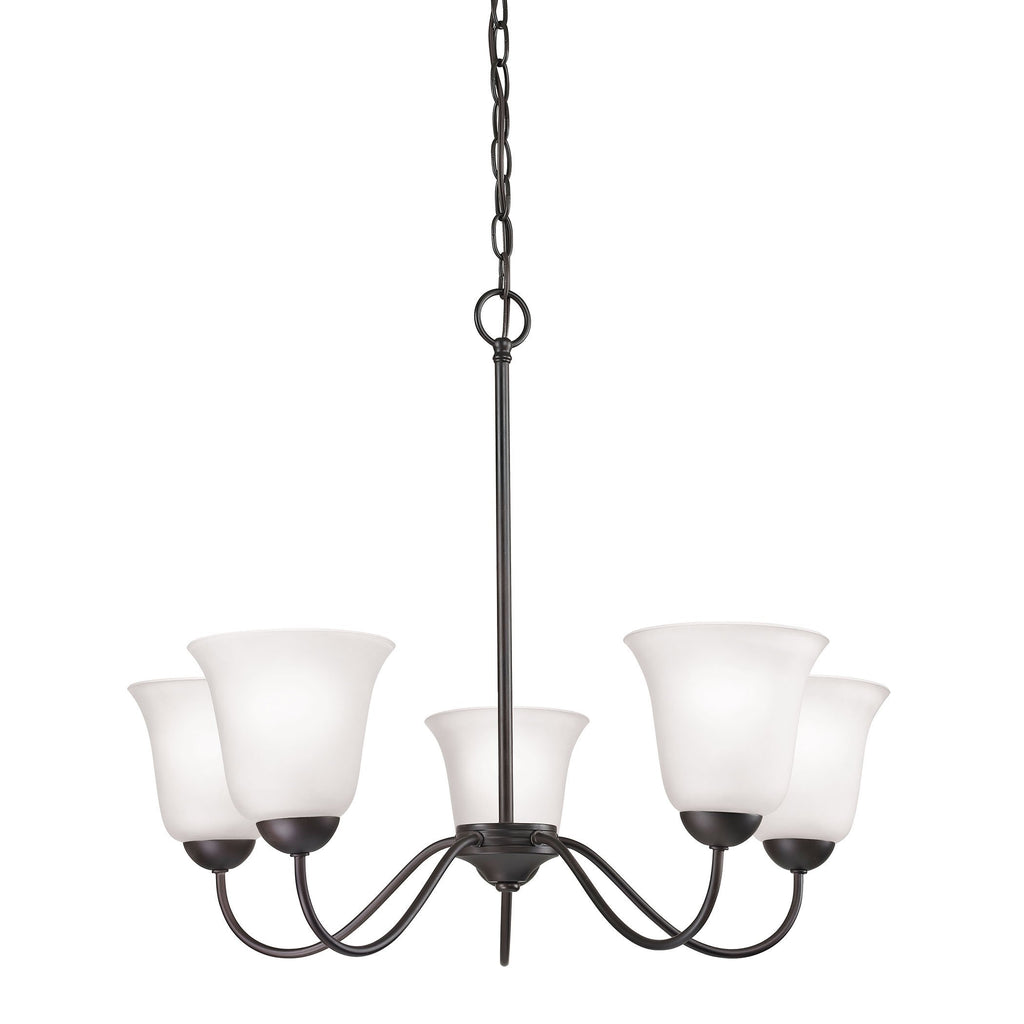 Conway 5-Light Chandelier in in Oil Rubbed Bronze Ceiling Thomas Lighting 