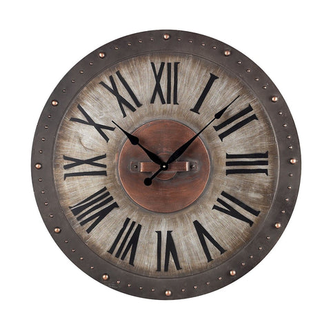 Sterling Metal Roman Numeral Outdoor Wall Clock 128-1005