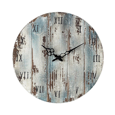 Wooden Roman Numeral Outdoor Wall Clock Wall Art Sterling 
