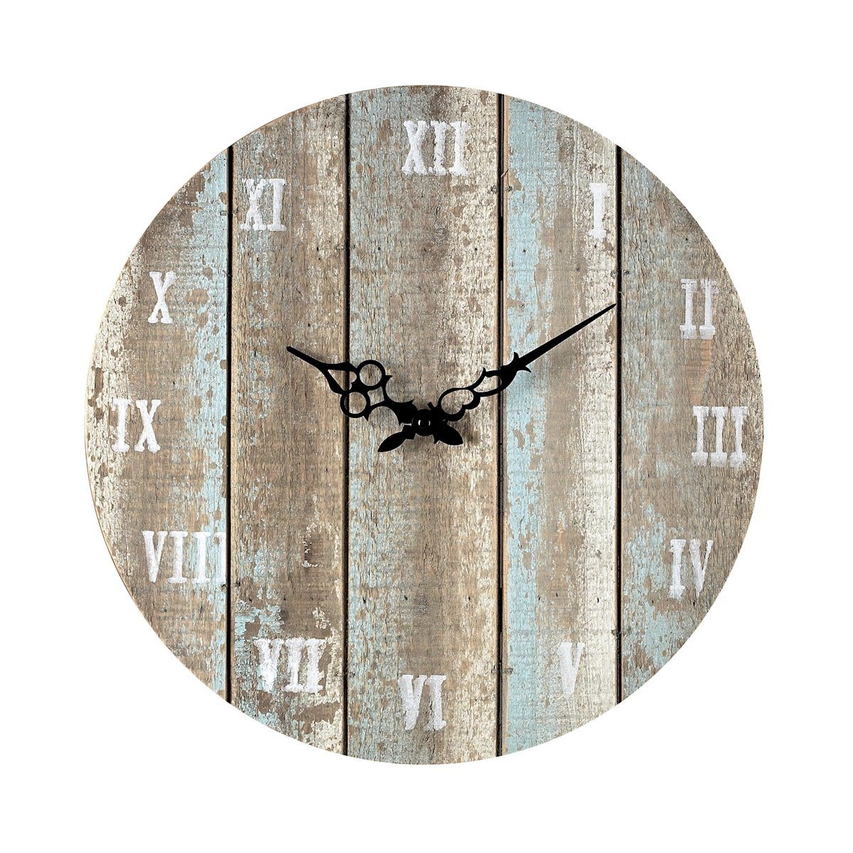 Wooden Roman Numeral Outdoor Wall Clock Wall Art Sterling 
