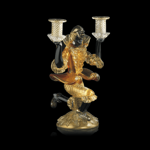 Arte di Murano Candlestick Moro - 2 Flames Decor Accessories Arte di Murano 