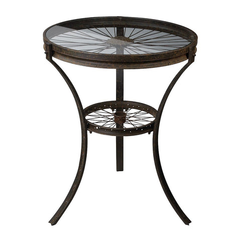 Industrial Style Railroad Side Table FURNITURE Sterling 