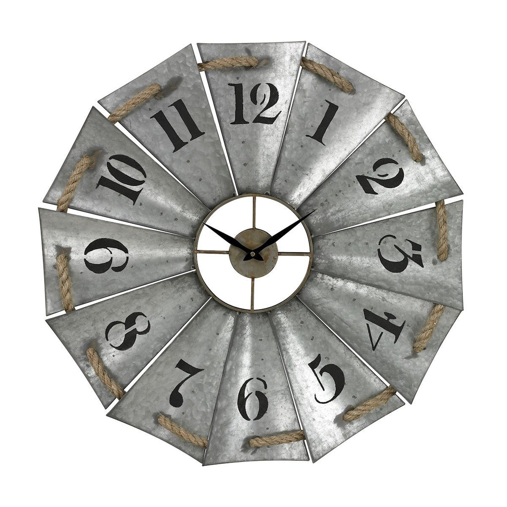 Priory Road Aluminum And Rope Wall Clock Wall Art Sterling 