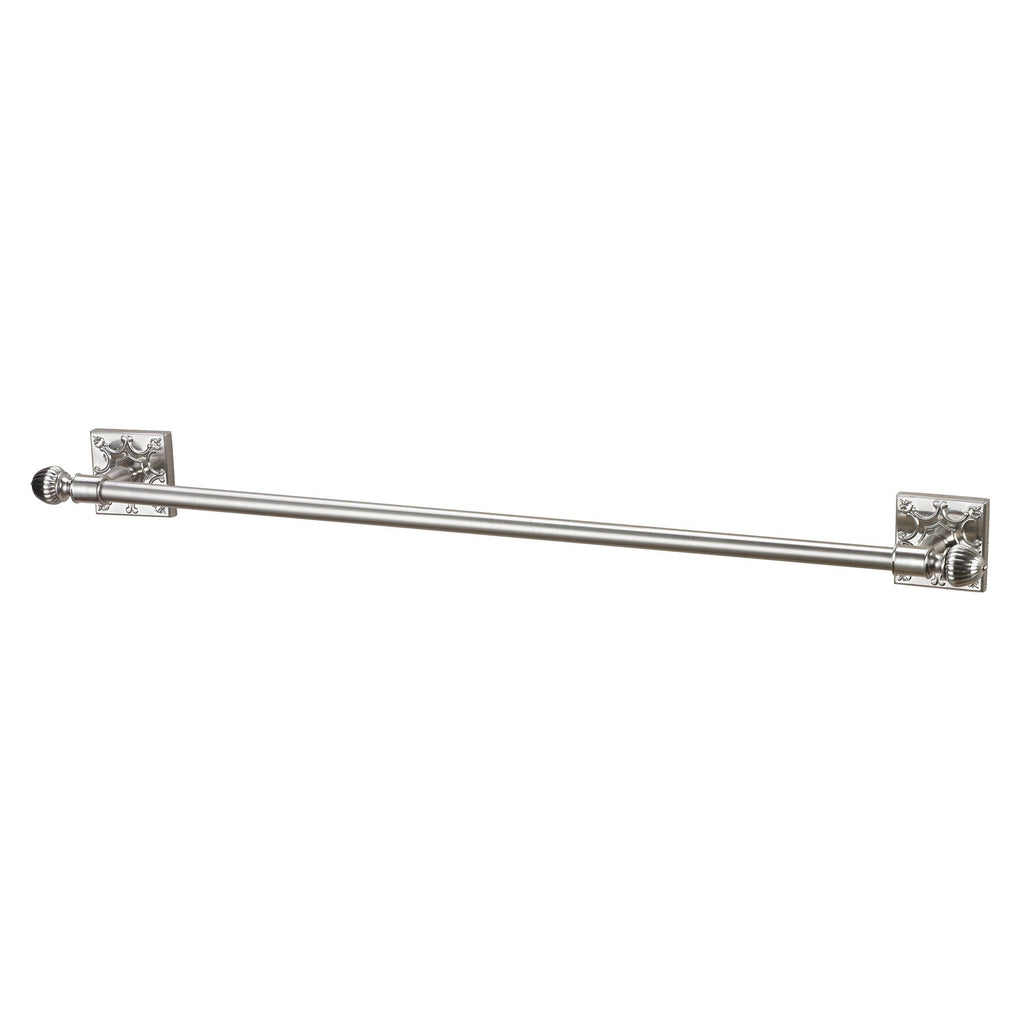 Brushed Steel 24" Towel Bar with Embossed Back Plates Accessories Sterling 