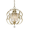 Ella Semi-Flush in White Gold Ceiling Golden Lighting 