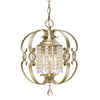 Ella Semi-Flush in White Gold Ceiling Golden Lighting 