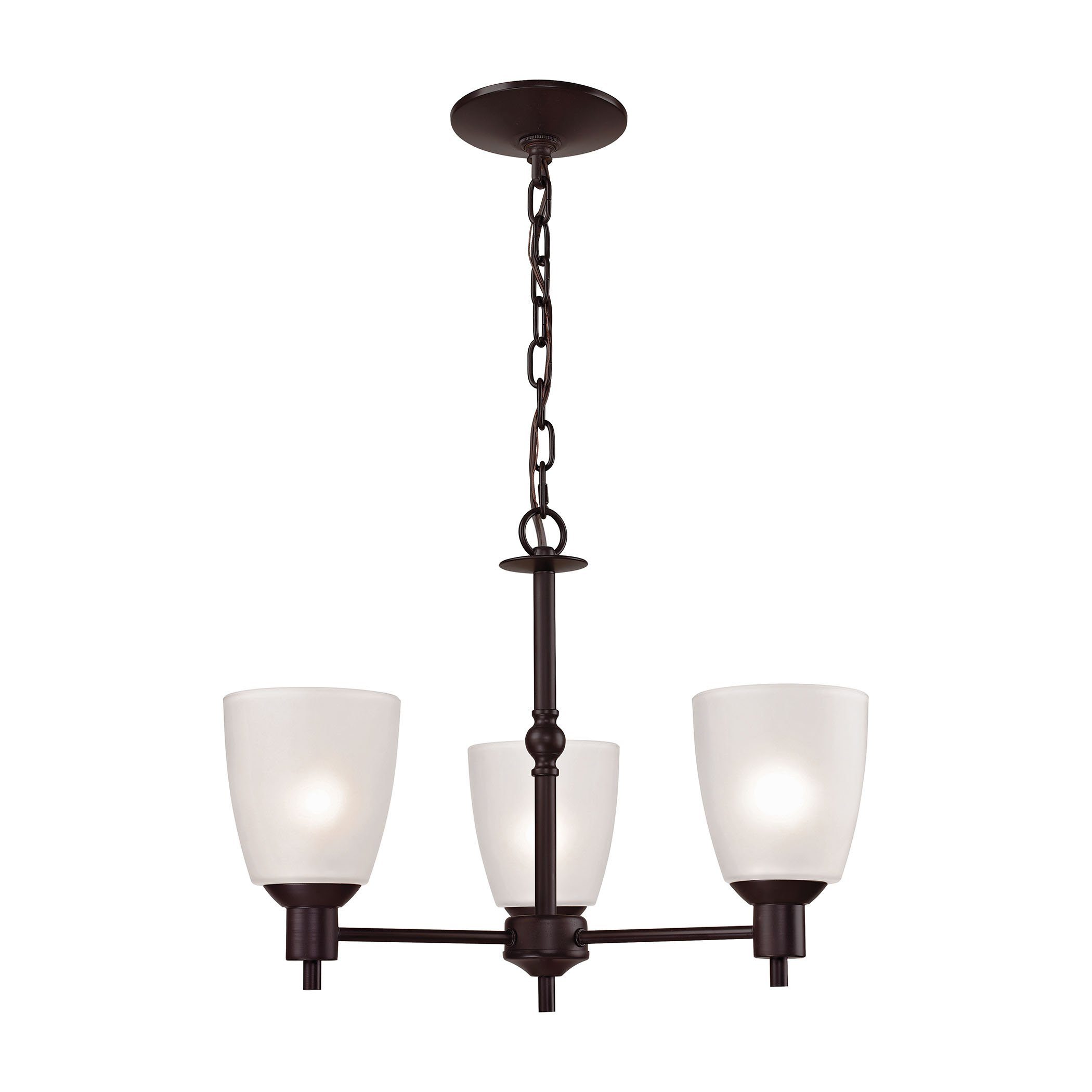 Jackson 3-Light Chandelier in in Oil Rubbed Bronze Ceiling Thomas Lighting 