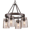 Travers 4 Light Chandelier in Rubbed Bronze Ceiling Golden Lighting 