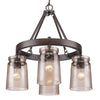 Travers 4 Light Chandelier in Rubbed Bronze Ceiling Golden Lighting 