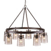 Travers 8 Light Chandelier in Rubbed Bronze Ceiling Golden Lighting 