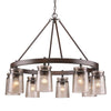 Travers 8 Light Chandelier in Rubbed Bronze Ceiling Golden Lighting 