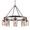 Travers 8 Light Chandelier in Rubbed Bronze Ceiling Golden Lighting 