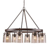 Travers 8 Light Chandelier in Rubbed Bronze Ceiling Golden Lighting 