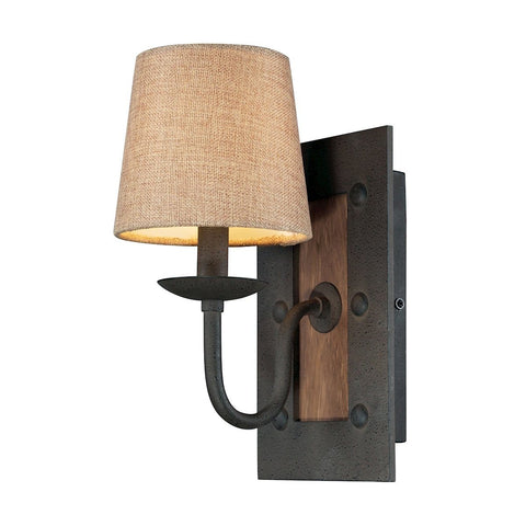 Early American 1 Light Wall Sconce In Vintage Rust Wall Sconce Elk Lighting Default Value 