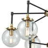 Boudreaux 9 Chandelier Matte Black/Antique Gold Ceiling Elk Lighting 